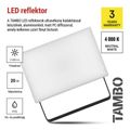 LED reflektor EMOS ZS2522 TAMBO, 20 W, 2000l m, IP65, čierna