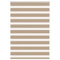 vidaXL Zebrová roleta pieskovo hnedá 115x100 cm šírka látky 110,9 cm polyester