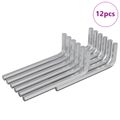 vidaXL Šesťhranný kľúč 12 ks Strieborná 32 x 86 mm Oceľ