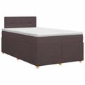 vidaXL Posteľ boxspring s matracom Tmavohnedá 120 x 190 cm Látka