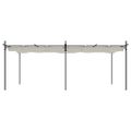 vidaXL Pergola so zaťahovacou strechou krémová 589x292x230 cm
