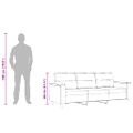 vidaXL 3-miestna pohovka béžová 180 cm mikrovlákno