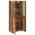 vidaXL Highboard Staré drevo 69,5 x 34 x 180 cm