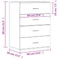 vidaXL Komody 2 ks hnedý dub 60x39x80 cm kompozitné drevo