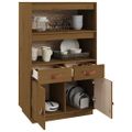 vidaXL Vysoká skrinka medovohnedá 67x40x108,5 cm masívna borovica