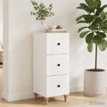 vidaXL Zásuvkový kabinet Biela 33 x 34,5 x 90 cm Kompozitné drevo