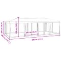 vidaXL Párty stan s 12 sieťkovanými bočnými stenami zelený 8x4 m HDPE