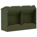 vidaXL Kŕmidlo pre králiky Olivovo zelená 64,5 x 25,5 x 45,5 cm 6 kg