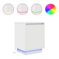 vidaXL Nočné skrinky s LED osvetlením 2 ks Biela 38x34x50 cm