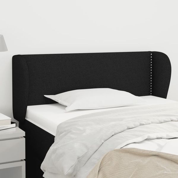 vidaXL Čelo postele so záhybmi čierne 83x23x78/88 cm látka