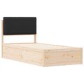 vidaXL Rám postele s čalúneným čelom Čierna 100 x 200 cm