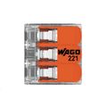 Wago svorka 221-413, 3x0,2-4 mm2 s páčkou, bezšroubová
