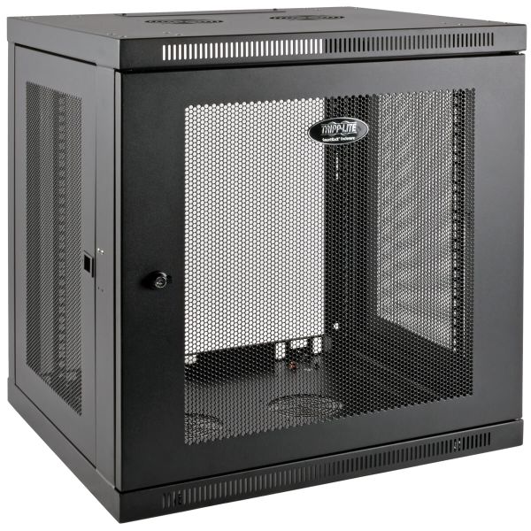 Skriňa SmartRack 12U, Mini Rack, Š = 600mm, Hl = 550mm, hĺbka pre prepínače, montáž na stenu