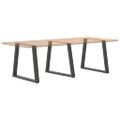 vidaXL Nohy k jedálenskému stolu v tvare V, 3 ks, antracitové, 70 x (72 – 73,3) cm, oceľ