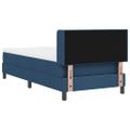 vidaXL Posteľ s pružinovým rámom s vankúšom Modrá 200 x 90 cm látka