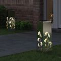 vidaXL Solárne LED svetlo na chodník 2 ks Teplá biela 18 x 18 x 50 cm