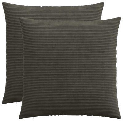 vidaXL Poťah na podložku 2 pcs HEERLEN Antracitová 80 x 80 cm manšestr