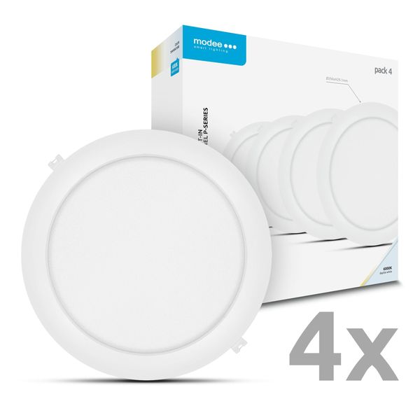 Modee LED Okrúhly LED panel - zapustený 24W 2640lm studená biela P4 (ML-LPRB6000K24WPN)