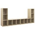 vidaXL TV skrinky 4 ks dub sonoma 107x35x37 cm drevotrieska