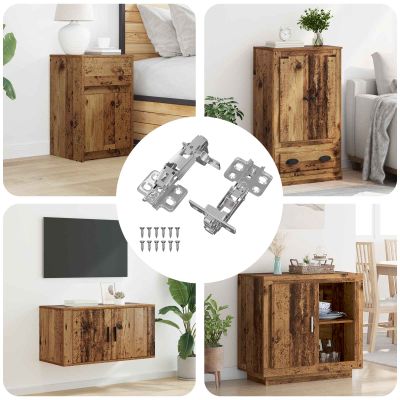 vidaXL Pánt 2 pcs Niklová 139 x 64,1 x 10 mm Železo