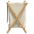 vidaXL Kôš na bielizeň krémovobiely 45x55x63,5 cm bambus