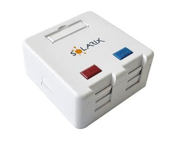 Solarix - modulárna zásuvka pre 2 keystony na omietku, biela
