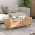 vidaXL Konferenčný stolík hnedý 80x40x30 cm spracov. drevo a borovica