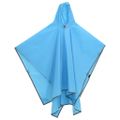 vidaXL Pončo do dažďa s kapucňou dizajn 2 v 1 modré 223x145 cm