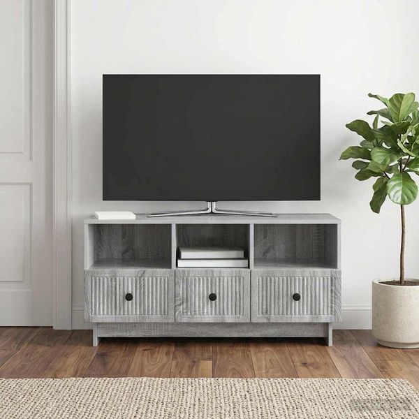 vidaXL TV skrinka Sivá sonoma 102 x 34,5 x 50 cm Kompozitné drevo