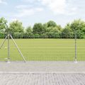 vidaXL Záhradný Euro plot s betónovým podkladom 10 x 1 m Strieborná