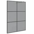 vidaXL Stena walk-in sprchy Čierna 140 x 195 cm tvrdené sklo