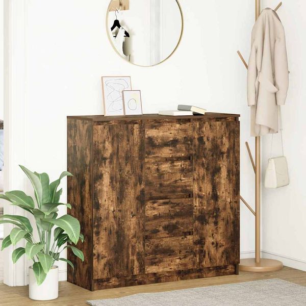vidaXL Komoda so zásuvkami tmavý dub 100,5x35x98,5 cm kompozitné drevo