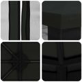 vidaXL Altánok so stenami 4 × 3 m Čierna Polyester a oceľ 190 gsm