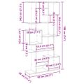 vidaXL Knižnica sivá sonoma 92x29x188 cm kompozitné drevo