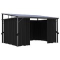 vidaXL Altánok so závesom 405x294x244 cm, antracitový