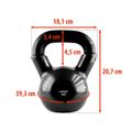 Kettlebell pokrytý vinylom HMS KNV08 8 kg, čierny