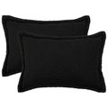vidaXL Poťah na podložku 2 pcs HOUTEN Čierna 50 x 75 cm Bouclé