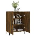 vidaXL Komoda dymový dub 70x34x90 cm spracované drevo