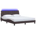 vidaXL Rám postele bez matraca Hanko tmavohnedá 160x200 cm látka