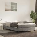 vidaXL Matrac s taštičkovými pružinami stredná tvrdosť bledosivý 120x220x20 cm zamat