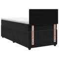 vidaXL Posteľ boxspring s matracom Čierna 100 x 200 cm Zamat