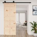 vidaXL Dvere do stodoly 80x1,8x214 cm masívna borovica