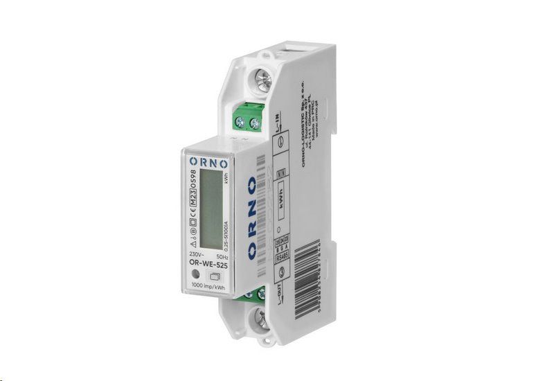Elektromer 1F na DIN lištu ORNO OR-WE-525, MID, RS-485