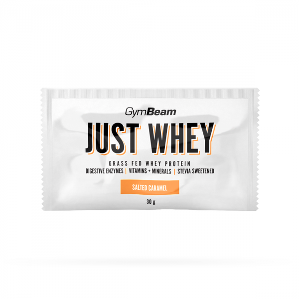 Just Whey Grass-Fed Protein – GymBeam, slaný karamel, 30 g