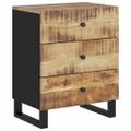 vidaXL Nočná skrinka 50x33x62 cm masívny mangovník a spracované drevo