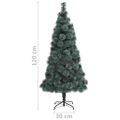 vidaXL Umelý vianočný stromček so stojanom, zelený 120 cm, PET