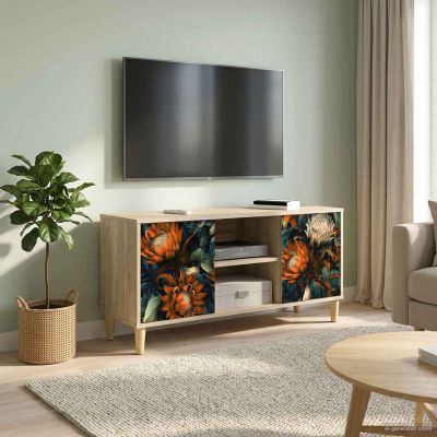 vidaXL TV skrinka LOCHEM 102 x 33 x 50 cm Sonoma Kompozitné drevo