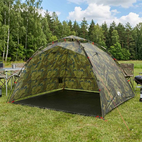 vidaXL Rybársky stan s rýchlym uvoľnením 4 osoba Svetlý camouflage
