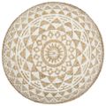 vidaXL Ručne vyrobená taburetka, biela 45x30 cm, juta