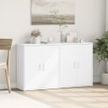 vidaXL Komody 2 ks biele 60x31x70 cm kompozitné drevo
